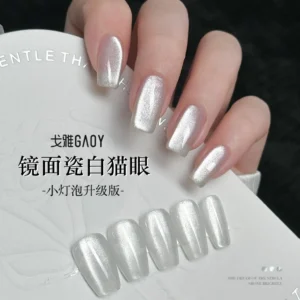 Gaoy Ceramic White Cat Eye Gel Nail Polish 11ML